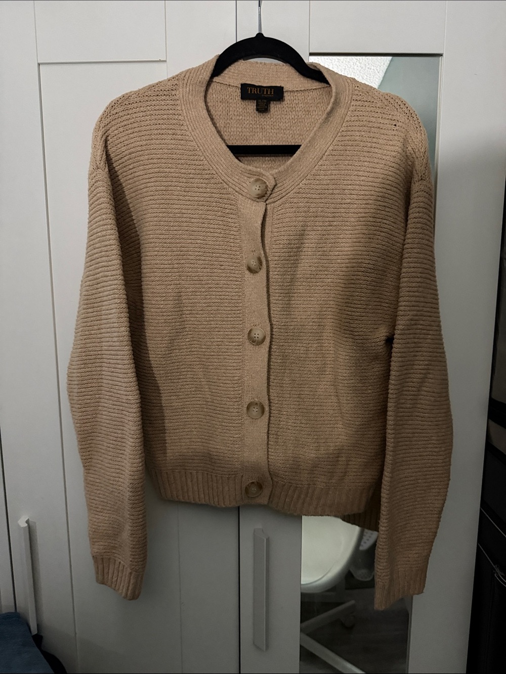 Truth Neutral Ribbed Button-Front Cardigan